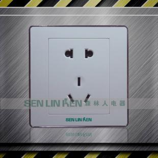 森林人電器墻壁開(kāi)關(guān)86系列 一聯(lián)二極與三極插座10A雅白色產(chǎn)品詳解